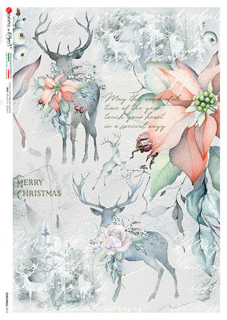 Paper Designs Christmas  Blue Reindeer 0319 A4