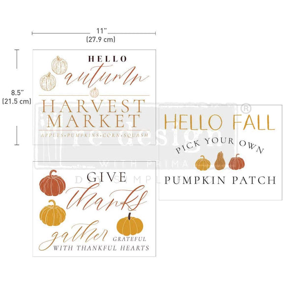 Redesign with Prima Middy Decor Transfer Fall Festive