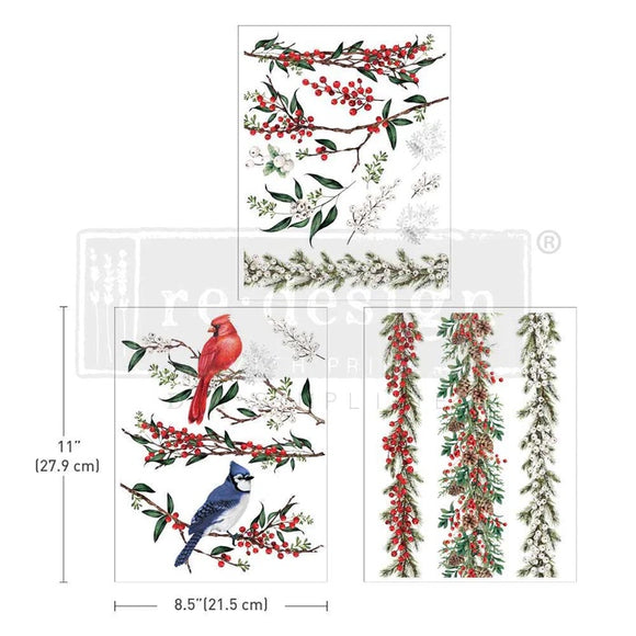 Redesign with Prima Middy Decor Transfer Winterberry