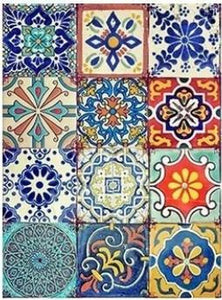 Belles and Whistles Decoupage Rice Paper Colorful Tiles