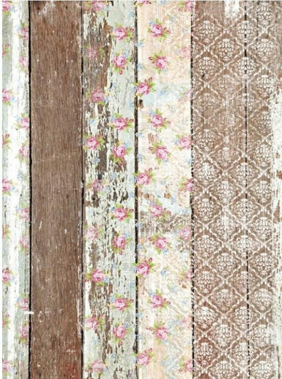 Belles and Whistles Decoupage Rice Paper Pallet Wood Pattern