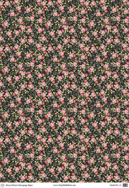 Belles and Whistles Decoupage Rice Paper Peony Pattern